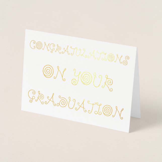 Congratulations on your Graduation Foil Card (Front)