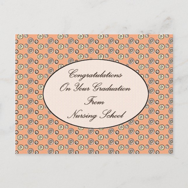 Congratulations on your Graduation From Nursing Sc Announcement Postcard (Front)