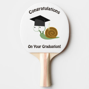 Congratulations on Your Graduation Snail Ping Pong Paddle