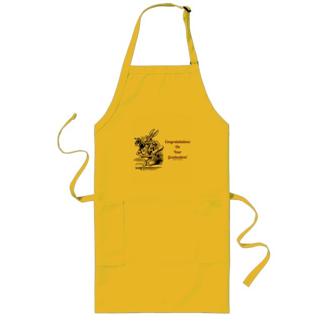 Congratulations On Your Graduation (White Rabbit) Long Apron (Front)