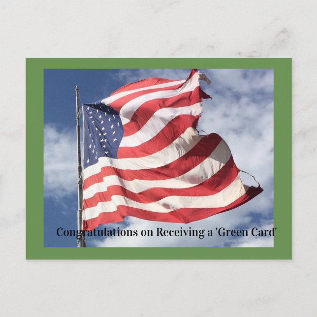 Congratulations on Your Green Card (Front)