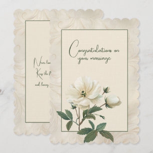 Congratulations on your marriage floral bouquet   card