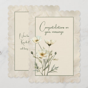 Congratulations on your marriage floral bouquet   card