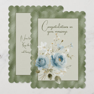 Congratulations on your marriage floral bouquet   card