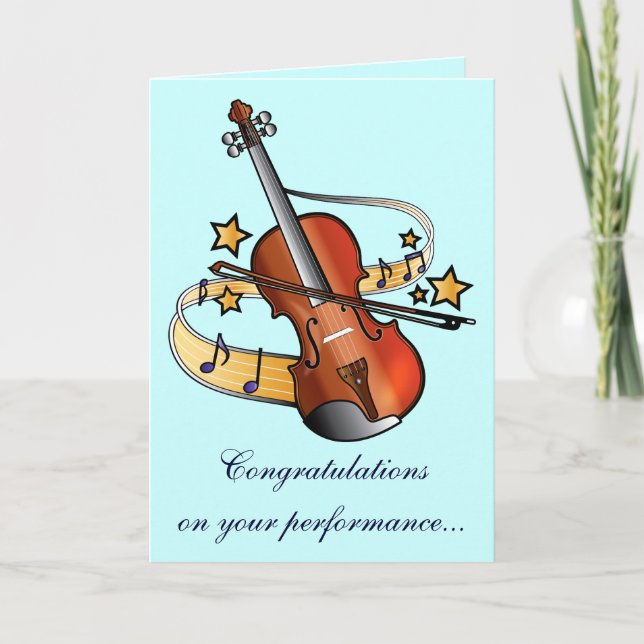 Congratulations on Your Music Performance Card (Front)