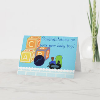 Congratulations on your new baby boy Card