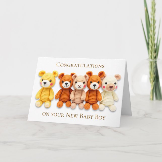 Congratulations on Your New Baby Boy  Card (Front)