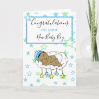 Congratulations on your New Baby Boy Ethnic Baby C