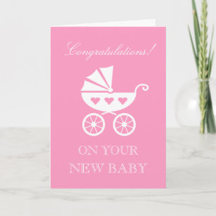 Congratulations on your new baby girl daughter card