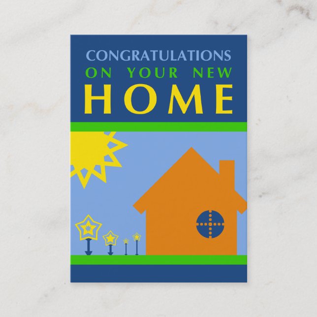 congratulations on your new home (crayola shapes) referral card (Front)