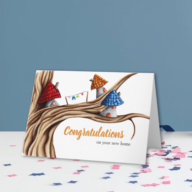 Congratulations on your New Home Fairy Houses Card (Creator Uploaded)