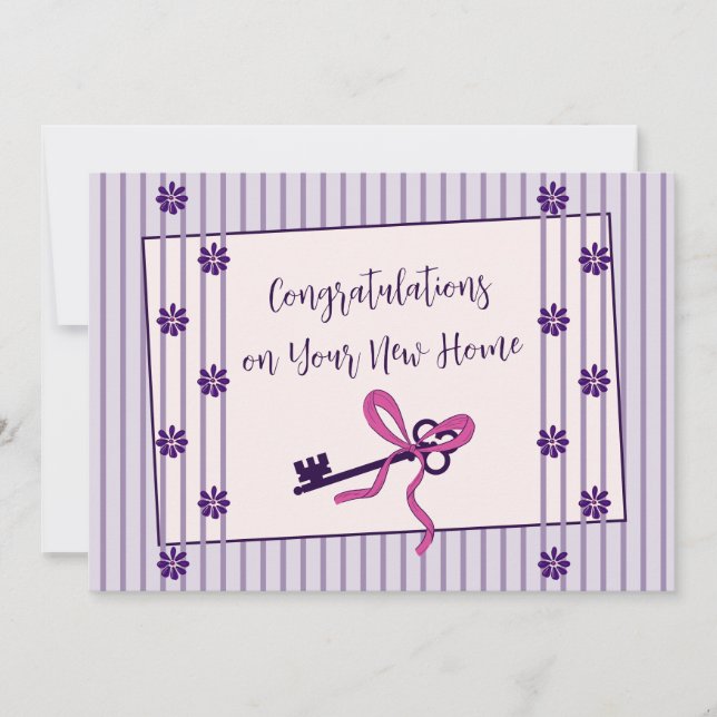 Congratulations on Your New Home Flat Card (Front)