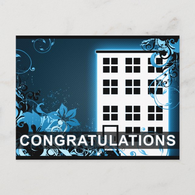 congratulations on your new home : hi-fi condo announcement postcard (Front)