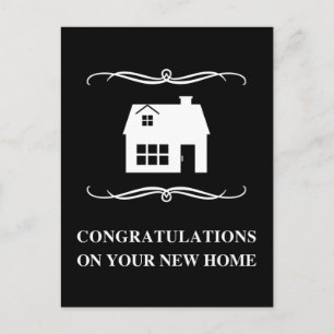 congratulations on your new home : mod home postcard