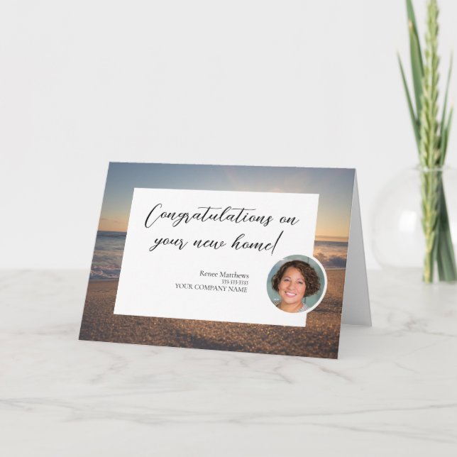 Congratulations On Your New Home Ocean Note Card (Front)