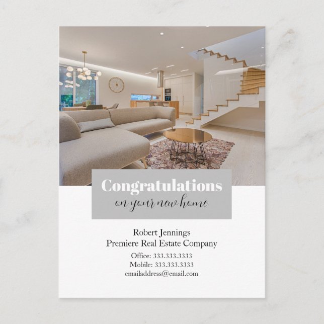 Congratulations On Your New Home Photo Postcard (Front)