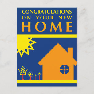 congratulations on your new home : pop shapes announcement postcard