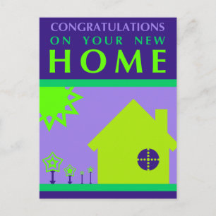 congratulations on your new home : pop shapes postcard
