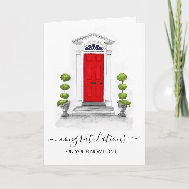 congratulations on your new home real estate agent card (Front)