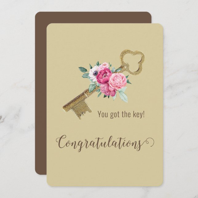 Congratulations on Your New Home Realtor Clients  Card (Front/Back)