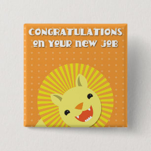 Congratulations on your new JOB! career lion 15 Cm Square Badge
