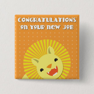 Congratulations on your new JOB! career lion 15 Cm Square Badge