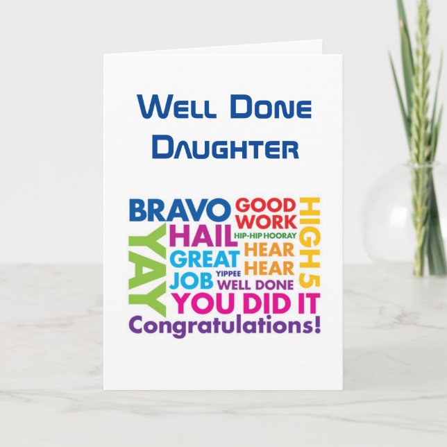 *CONGRATULATIONS ON YOUR NEW JOB* DAUGHTER CARD (Front)