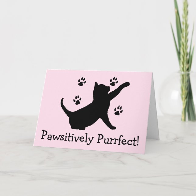 Congratulations on Your New Kitten with Paw Prints Card (Front)