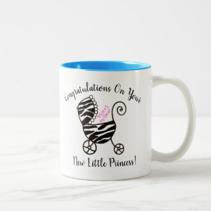Congratulations On Your New Little Princess! Two-Tone Coffee Mug