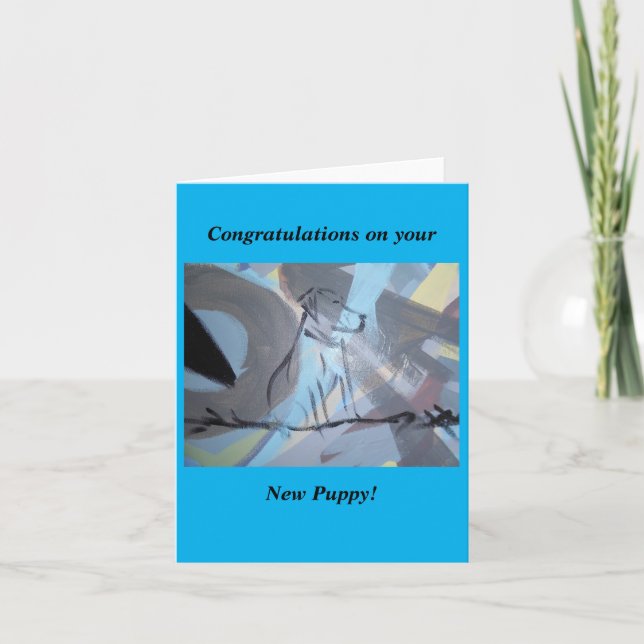 Congratulations on your New Pup Blank Card (Front)