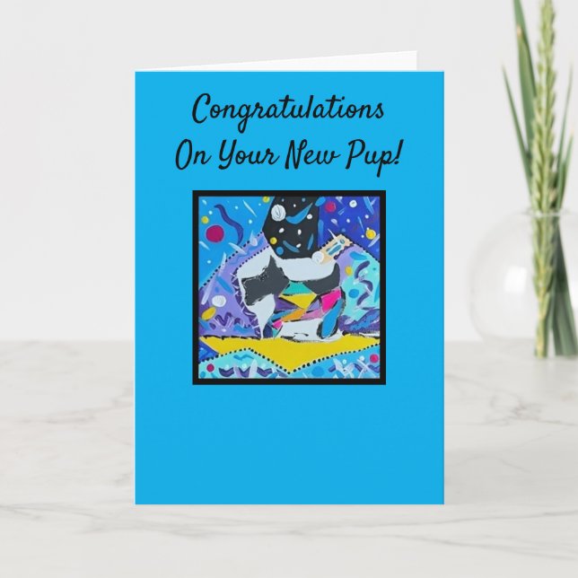 Congratulations on Your New Pup! Blank inside Card (Front)