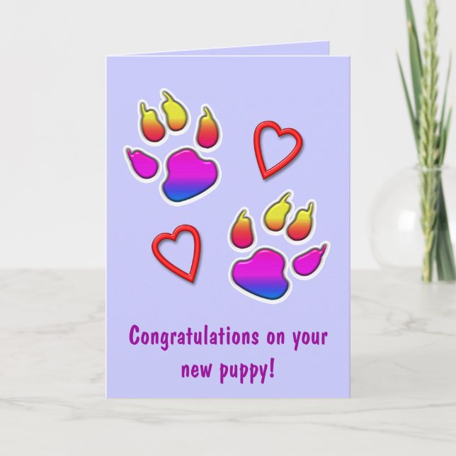 Congratulations on Your New Puppy Card (Front)