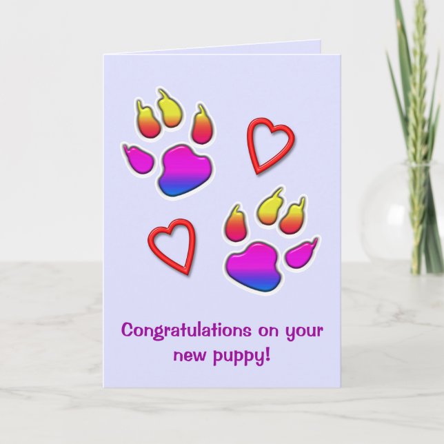 Congratulations on Your New Puppy Card (Front)