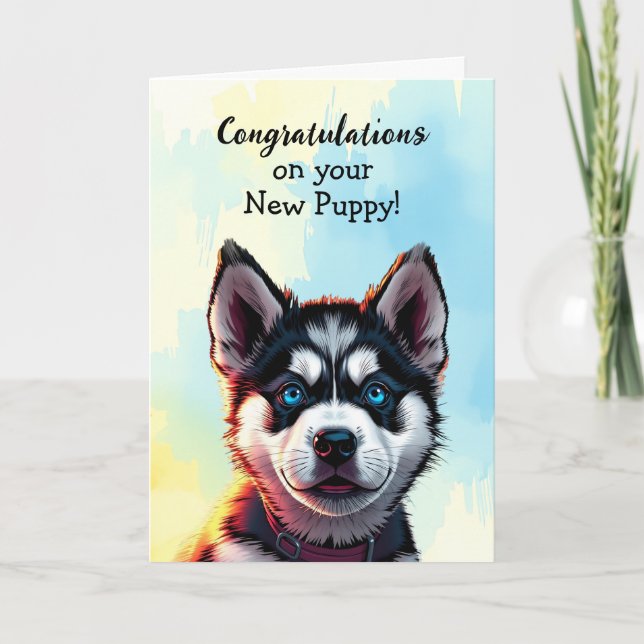 Congratulations on your New Puppy | Husky Card (Front)