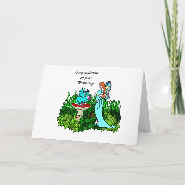 Congratulations on your Pregnancy Pregnant Faerie Card (Front)