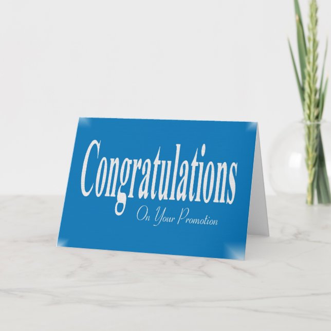 Congratulations  On Your Promotion Card (Front)