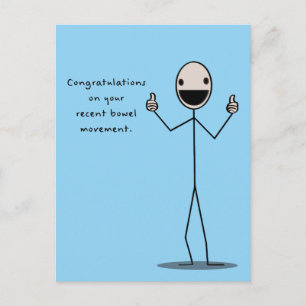 Congratulations On Your Recent Bowel Movement Postcard