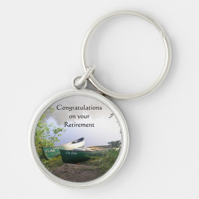 Congratulations On Your Retirement Canoes  Key Ring (Front)