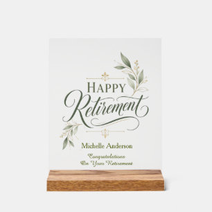 Congratulations On Your Retirement Personalised Acrylic Sign