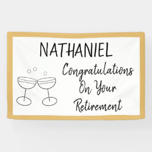 Congratulations On Your Retirement Personalised Banner