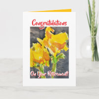 Congratulations On Your Retirement Yellow Flowers