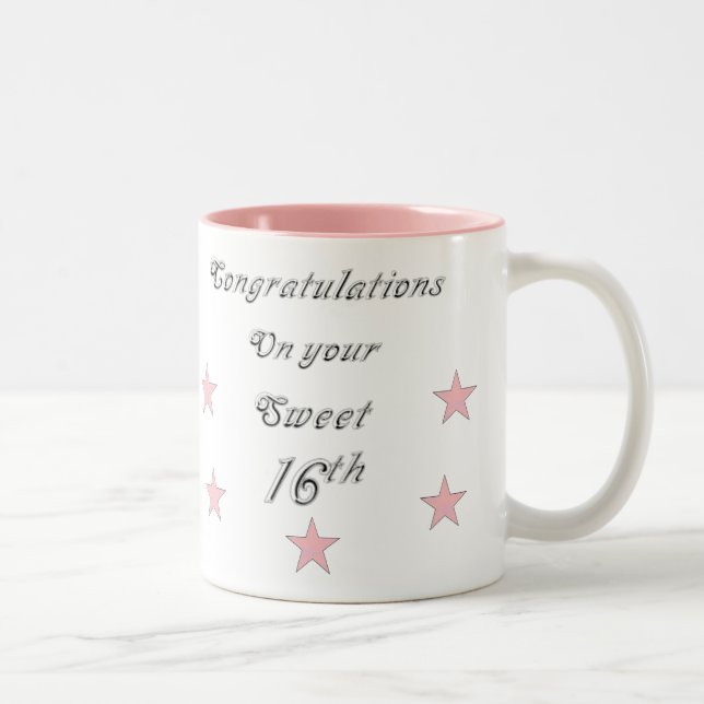 Congratulations On your Sweet 16th Birthday Mug (Right)