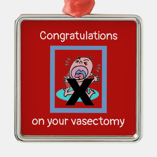 Congratulations on your Vasectomy Metal Tree Decoration (Front)