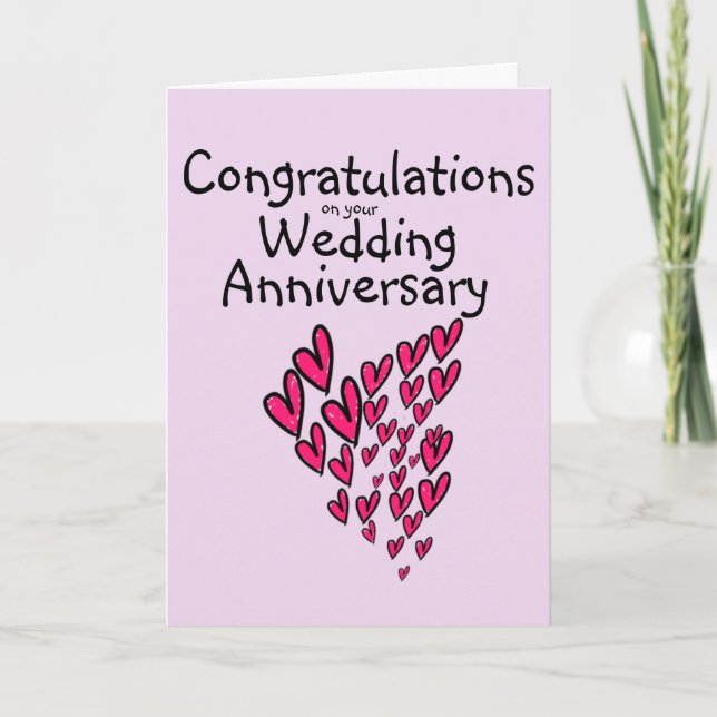 Congratulations on your wedding anniversary card (Front)
