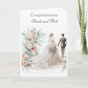 Congratulations on Your Wedding Bride and Groom  Card