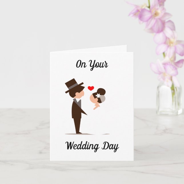 CONGRATULATIONS ON YOUR WEDDING DAY CARD (Orchid)