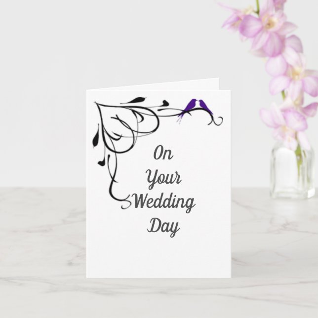 CONGRATULATIONS ON YOUR WEDDING DAY CARD (Orchid)