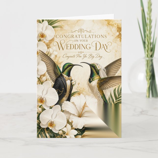 Congratulations on Your Wedding Day -Jamaican Card (Front)