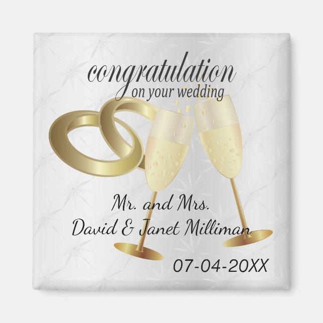 Congratulations on Your Wedding Day Magnet (Front)