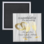 Congratulations on Your Wedding Day Magnet<br><div class="desc">Magnets. Congratulations on Your Wedding Day Keepsake for the Bride and Groom. Personalise it with the date and your own saying. Made with high resolution vector graphics for a professional print. 100% Customise-able. Ready to fill in the box(es) or Click on the CUSTOMIZE IT button to change, move, delete, re-size...</div>